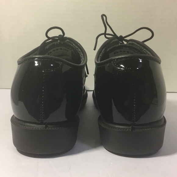 Bates Durashock Black High Gloss Shoes Sz 7.5M - Picture 4 of 8